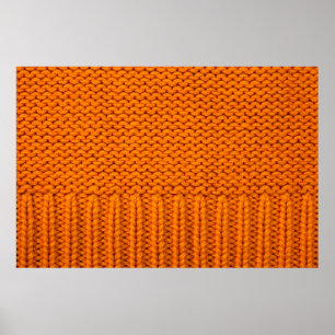Poster beautiful knitted cloth handmade bright yellow col