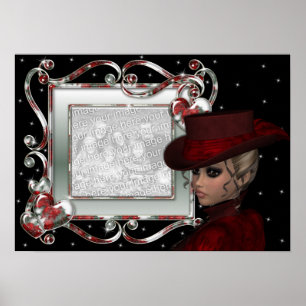 Poster Beautiful Lady - Holiday Template Print/Poster