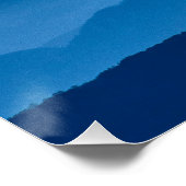 Poster Beautiful Misty Mountain Range | Blue Gradient (Coin)