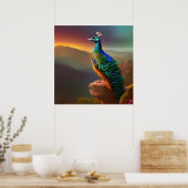 Poster Beautiful Peacock accueille la journée (Cuisine)