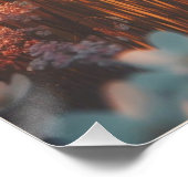 Poster Beautiful Sunrise Spring Meadow White Wildflowers (Coin)