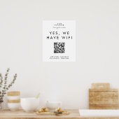 Poster Beauty Salon Wifi Network QR Code (Cuisine)