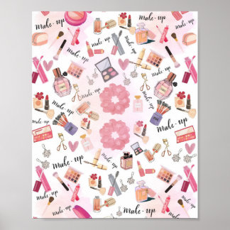 Poster "Beauty Station" Illustration de Maquillage en Art