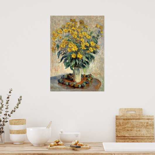 Poster Beaux-arts, Claude Monet Jérusalem Artichoke Flowe (Cuisine)