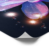 Poster Beaux-arts Lys Violettes d'eau (Coin)