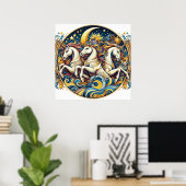 Poster "Beaux Chevaux Mystiques" 26 (Bureau à domicile)