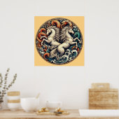 Poster "Beaux Chevaux Mystiques" 47 V2 (Cuisine)
