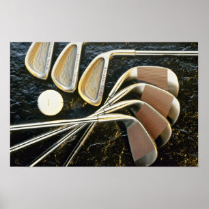 Poster Beaux clubs de golf