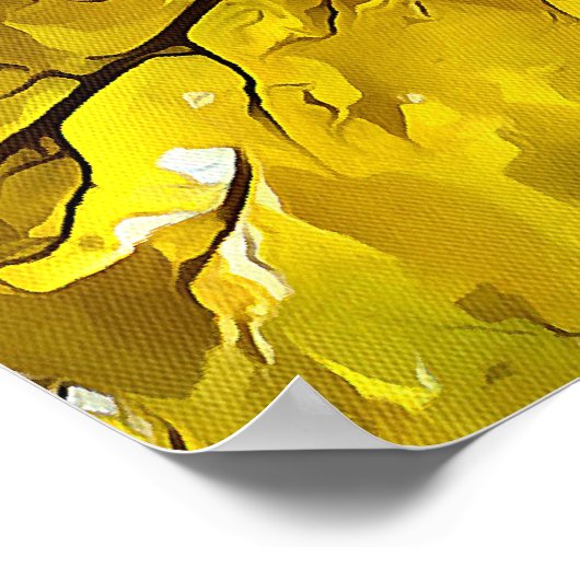 Poster Beaux Feuille d'automne Vibes Art Abstrait (Coin)