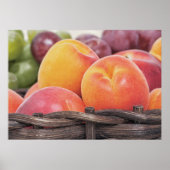 Poster Beaux fruits frais dans un panier (Devant)
