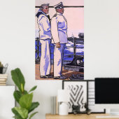 Poster Beaux marins, WW1 1917 Art (Bureau à domicile)