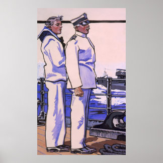 Poster Beaux marins, WW1 1917 Art