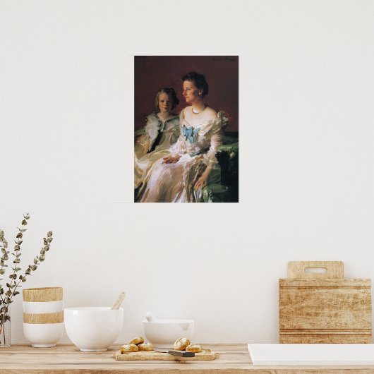 Poster Beaux - Mme Theodore Roosevelt Et Fille Ethel (Cuisine)