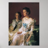 Poster Beaux - Mme Theodore Roosevelt Et Fille Ethel (Devant)