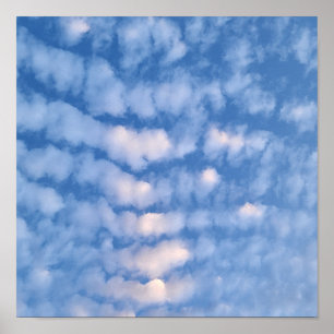 Poster Beaux nuages blancs