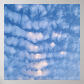 Poster Beaux nuages blancs