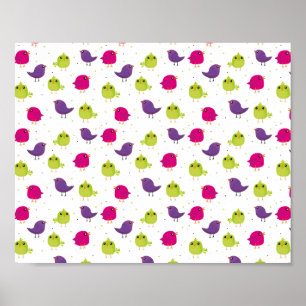 Poster Beaux oiseaux colorés