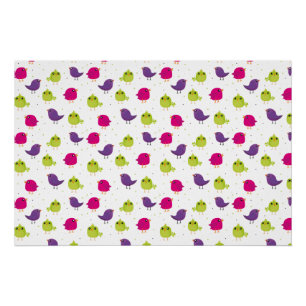 Poster Beaux oiseaux colorés