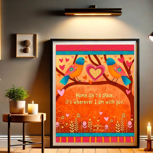 Poster Beaux oiseaux folkloriques Inspirer Accueil Citati