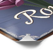 Poster Beaux panneaux en bois 3D avec ondulation florale (Coin)