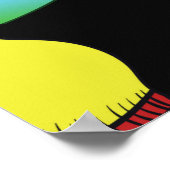 Poster Beaux perroquets exotiques tropicaux. vintage se (Coin)