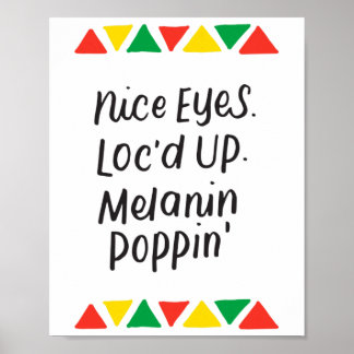 Poster Beaux Yeux Verrous Melanine Pailletante Cadeaux Dr