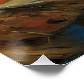 Poster Beaver de nuit par Van Gogh AI Généré (Coin)