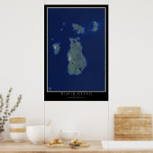 Poster Beaver Island Michigan De L'Espace Art Satellite (Cuisine)