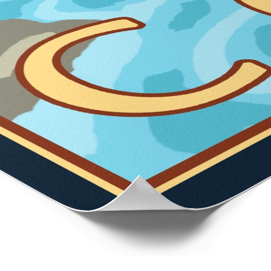 Poster Beaver & River - Côte de l'Oregon (Coin)