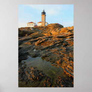 Poster Beavertail Lighthouse Jamestown Rhode Island