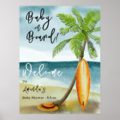 Poster Bébé à bord Baby shower d'accueil (Devant)