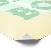 Poster Bébé à bord du Baby shower d'aquarelle surf Beach (Coin)