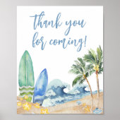 Poster Bébé à bord du Merci de plage pour venir (Devant)