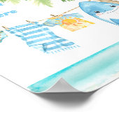 Poster Bébé à bord Surf Boy Baby shower Devoir (Coin)