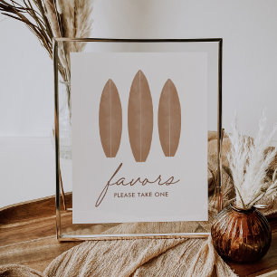 Poster Bébé à bord Surfboard Baby shower Faveurs Signer