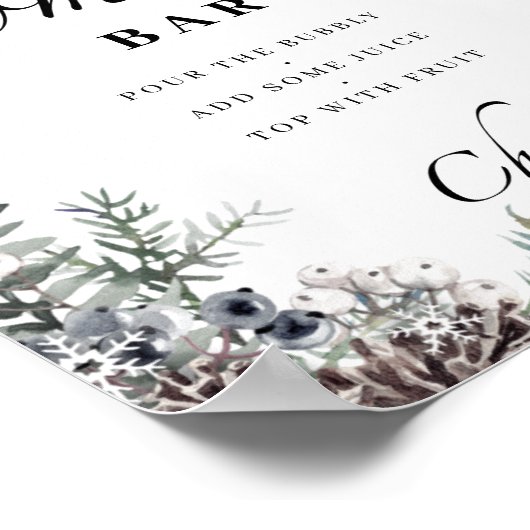 Poster bébé à feuillage persistant il fait froid à l'exté (Coin)