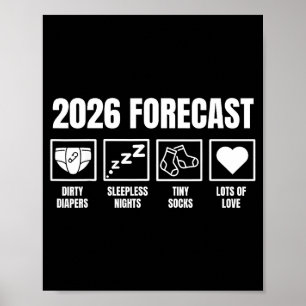 Poster Bébé à venir bientôt 2026 Annonce de grossesse Pré