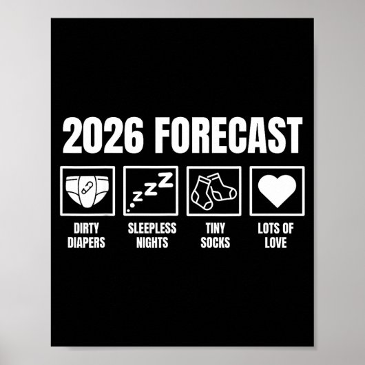 Poster Bébé à venir bientôt 2026 Annonce de grossesse Pré (Devant)