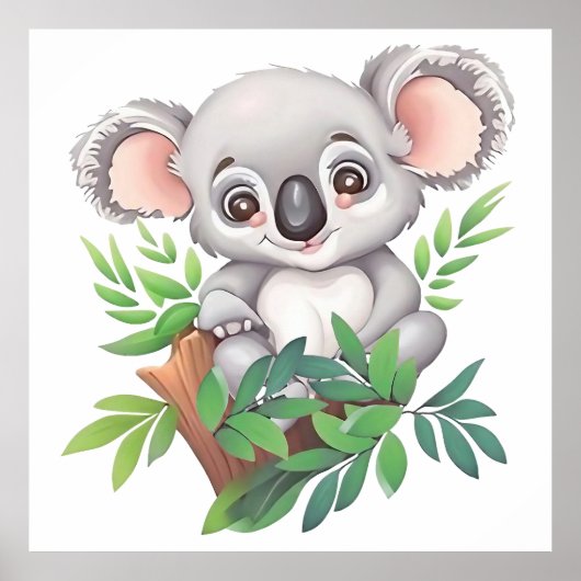 Poster Bébé adorable Ours Koala (Devant)