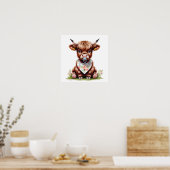 Poster Bébé adorable Vache Highland (Cuisine)