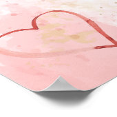 Poster Bébé Amour Saint Valentin's Theme Baby shower Sign (Coin)