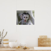 Poster Bébé babouin sous sa mère (Cuisine)