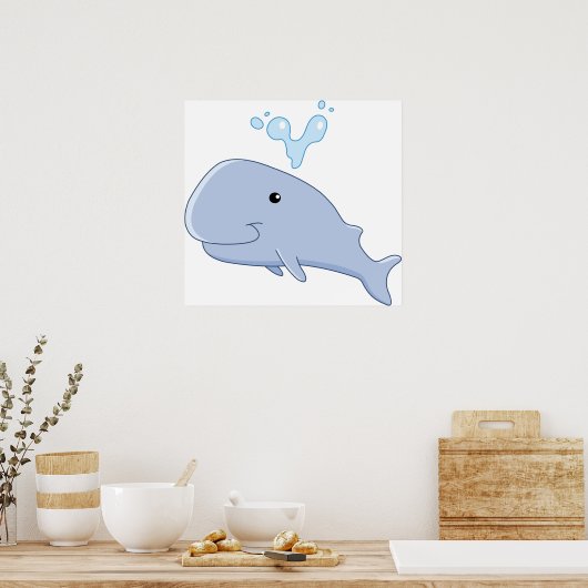 Poster Bébé baleine (Cuisine)