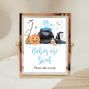 Poster Bébé Bleu est en Route Signe Bébés sont Mignons