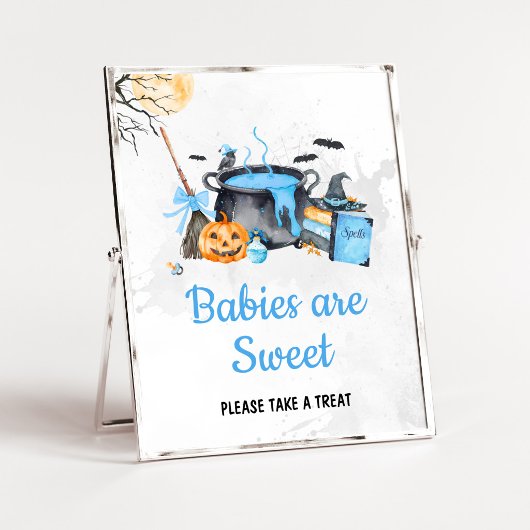 Poster Bébé Bleu se Prépare Bébés Sorcières sont Mignons