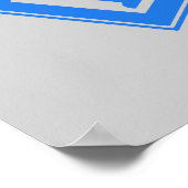 Poster Bébé Blocs Alphabet Bleu Bois (Coin)