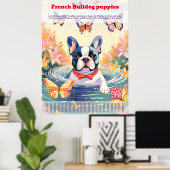 Poster Bébé Bouledogue Français à vendre - Déchirez (Bureau à domicile)