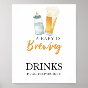 Poster Bébé brasse de la bière Boissons