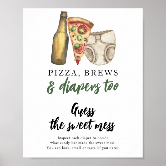 Poster Bébé brasse de la bière Devinez le doux désordre (Devant)