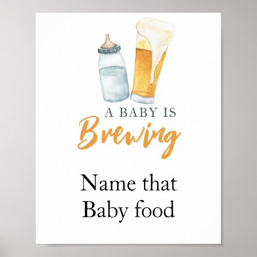 Poster Bébé brasse de la bière Nom que bébé nourriture (Devant)